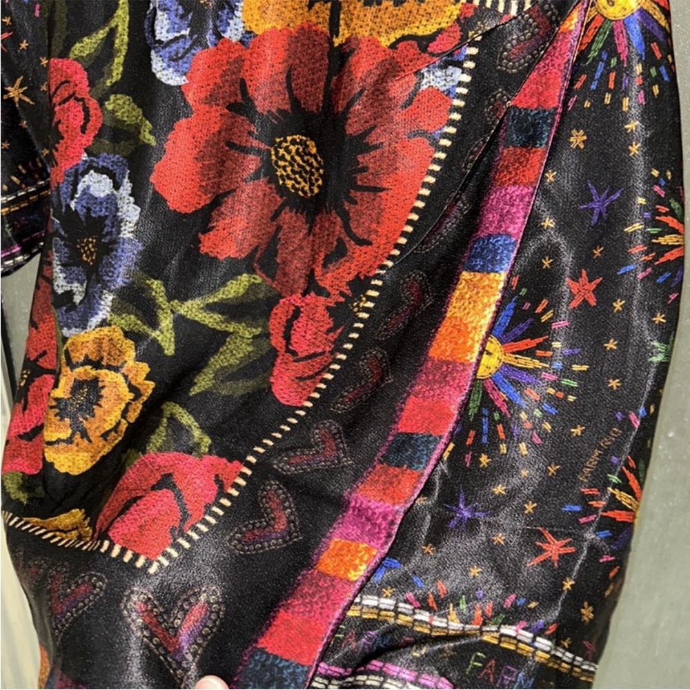 Farm Rio Black Mixed Scarves Mini Dress - Picture 7 of 14